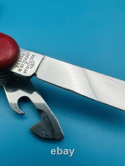 RARE! VICTORINOX MASTER CRAFTSMAN 91mm Swiss Army Knife VICTORIA STAINLESS RED