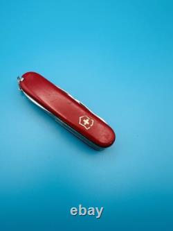 RARE! VICTORINOX MASTER CRAFTSMAN 91mm Swiss Army Knife VICTORIA STAINLESS RED