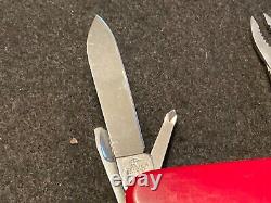 RARE VICTORINOX OFFICER SUISSE ROSTFREI SURVIVAL SWISS ARMY KNIFE TOOLS WithSheath