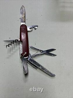 RARE Victoria Vintage Victorinox Huntsman/handyman MAU 91mm Swiss Army Knife 50s