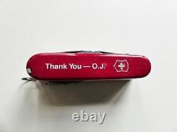 RARE Victorinox Swiss Army Knife SAK Gift from O. J. Simpson 1985 with Case