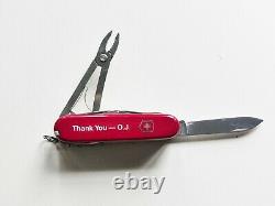 RARE Victorinox Swiss Army Knife SAK Gift from O. J. Simpson 1985 with Case
