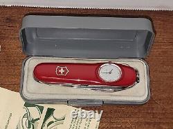 RARE Victorinox Time Keeper Swiss Army Pocket Knife Multi-Tool Pen with OG Case