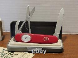 RARE Victorinox Time Keeper Swiss Army Pocket Knife Multi-Tool Pen with OG Case