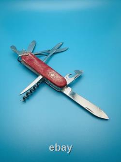RARE Vintage VICTORINOX Climber 84mm! VICTORIA OFFICIER Swiss Army Knife RED