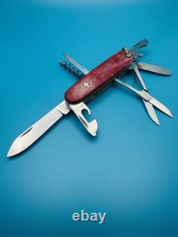 RARE Vintage VICTORINOX Climber 84mm! VICTORIA OFFICIER Swiss Army Knife RED