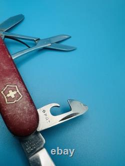 RARE Vintage VICTORINOX Climber 84mm! VICTORIA OFFICIER Swiss Army Knife RED