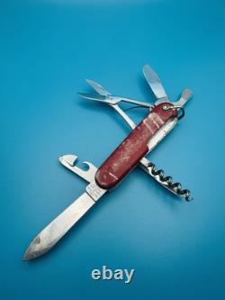 RARE Vintage VICTORINOX Climber 84mm! VICTORIA OFFICIER Swiss Army Knife RED