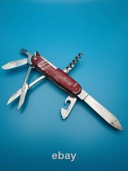 RARE Vintage VICTORINOX Climber 84mm! VICTORIA OFFICIER Swiss Army Knife RED