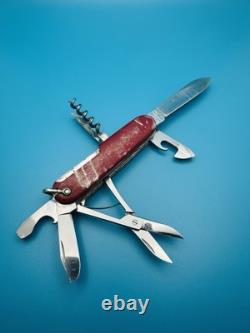 RARE Vintage VICTORINOX Climber 84mm! VICTORIA OFFICIER Swiss Army Knife RED