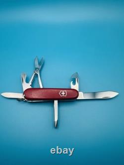RARE Vintage VICTORINOX Salesman 84mm! Swiss Army Knife Multi Tool RED