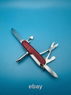 RARE Vintage VICTORINOX Salesman 84mm! Swiss Army Knife Multi Tool RED