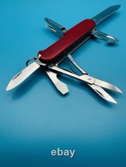RARE Vintage VICTORINOX Salesman 84mm! Swiss Army Knife Multi Tool RED