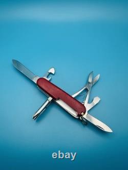 RARE Vintage VICTORINOX Salesman 84mm! Swiss Army Knife Multi Tool RED