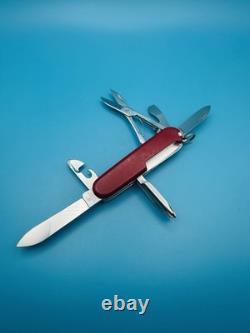 RARE Vintage VICTORINOX Salesman 84mm! Swiss Army Knife Multi Tool RED