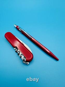 RARE Vintage Wenger Commander Caran d'Ache Pen Swiss Army Knife Original Box