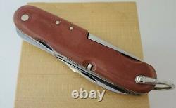 RARE Vtg Early 1897 Type Wenger Delemont Swiss Army Knife 4 Pin Fiber Scales