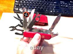 RARE WENGER DELEMONT KNIFE 85MM. SWISS ARMY 28 TOOLS Mint Condition