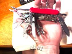 RARE WENGER DELEMONT KNIFE 85MM. SWISS ARMY 28 TOOLS Mint Condition