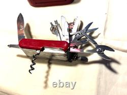 RARE WENGER DELEMONT KNIFE 85MM. SWISS ARMY 28 TOOLS Mint Condition