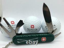 RARE WENGER SWISS ARMY Green Golf Pro Pocket Knife MULTI TOOL SAK new