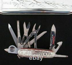 RAREST 100th Annivesary Sterling Silver Victorinox Swiss Champ Army Knife Wenger