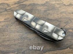 RIVETED AIRPLANE engraved Titanium Swiss Army Knife SCALES for 91mm Victorinox