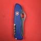 Rare Blue Kandersteg Scout Knife Victorinox 111mm One Hand Open Combo Forester