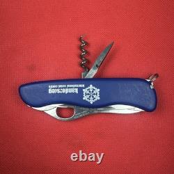 Rare Blue Kandersteg Scout Knife Victorinox 111mm One Hand Open Combo Forester