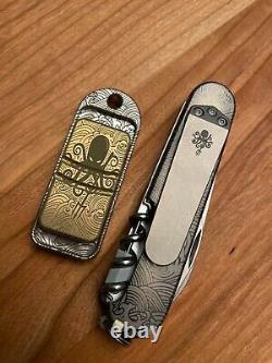 Rare Kraken Clicker Slider / Swiss army knife with Kraken Ti scale set