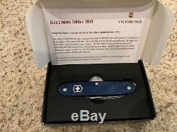 Rare Limited Edition Alox 2015 Victorinox Navy Blue Swiss Army Knife Pioneer