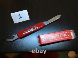 Rare NOS VTG 1980s Victorinox Swiss Army Bantam Coke Coca Cola Metal 84mm Knife