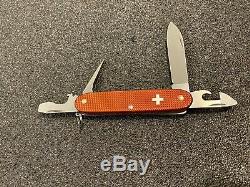 Rare Red Old Cross Victorinox Pioneer Alox Swiss Army Knife c. 1960s