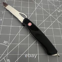 Rare Retired Wenger Swiss Army Ranger Clip 151 Folding Knife Swiss Serrated Blk