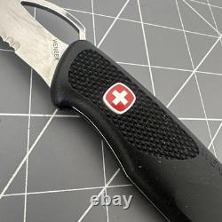 Rare Retired Wenger Swiss Army Ranger Clip 151 Folding Knife Swiss Serrated Blk