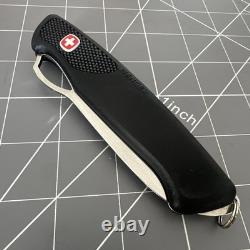 Rare Retired Wenger Swiss Army Ranger Clip 151 Folding Knife Swiss Serrated Blk