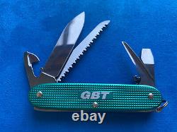 Rare Victorinox Farmer Green Turquoise GBT Alox Swiss Army Knife. New