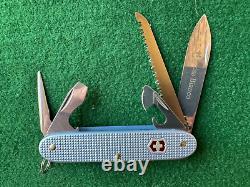 Rare Victorinox Sky Blue Alox Farmer Swiss Army Knife & Box Papers Swiss Bianco