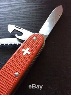 Rare Victorinox Swiss Army Knife Old Cross Alox Farmer