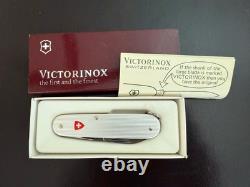 Rare- Victorinox Swiss Army Knife Silver Alox Old Cross Cadet II 84mm New In Box