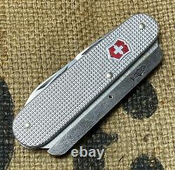 Rare Victorinox Swiss Bianco Silver Alox Firesteel Cadet Swiss Army knife