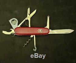 Rare Victorinox Yeoman Swiss Army Knife / Discontinued /Red 91mm 3 Layer