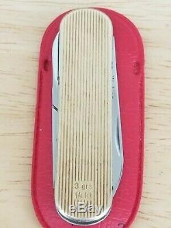 Rare Vintage 3 Grams 14k Gold Victorinox Ensign 58mm Swiss Army Knife Victoria