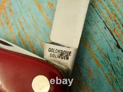Rare Vintage Goldkrone Germany Swiss Army Scout Fishermans Pocket Knife Knives