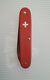 Rare Vintage Victorinox Red Alox Old Cross Solo Swiss Army Pocket Knife Sak
