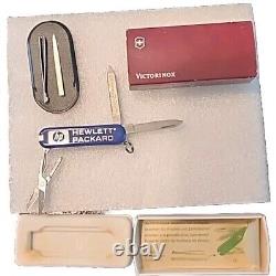 Rare Vintage Victorinox Swiss Army Knife Hewlett Packard NIB withCase and Manual