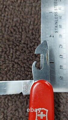 Rare Vintage Victorinox Swiss Army Knife Picknicker Red Serrated Blade 91mm