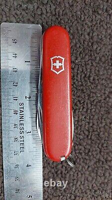 Rare Vintage Victorinox Swiss Army Knife Picknicker Red Serrated Blade 91mm