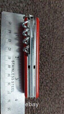 Rare Vintage Victorinox Swiss Army Knife Picknicker Red Serrated Blade 91mm