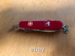 Rare Vintage Wenger Swiss Army Knife Left Handed Model Red Multi-Tool Genuine